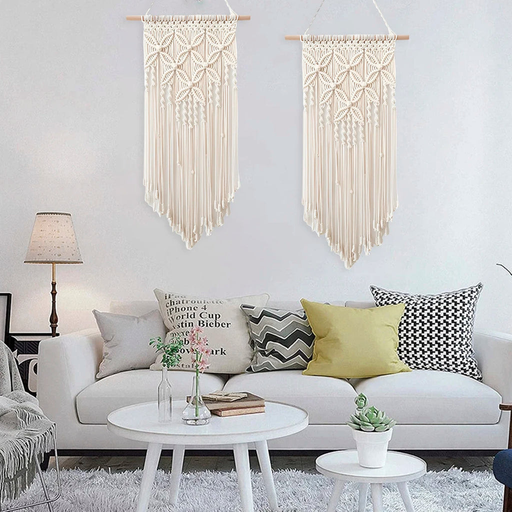 Boho Beige Macrame Wall Hanging