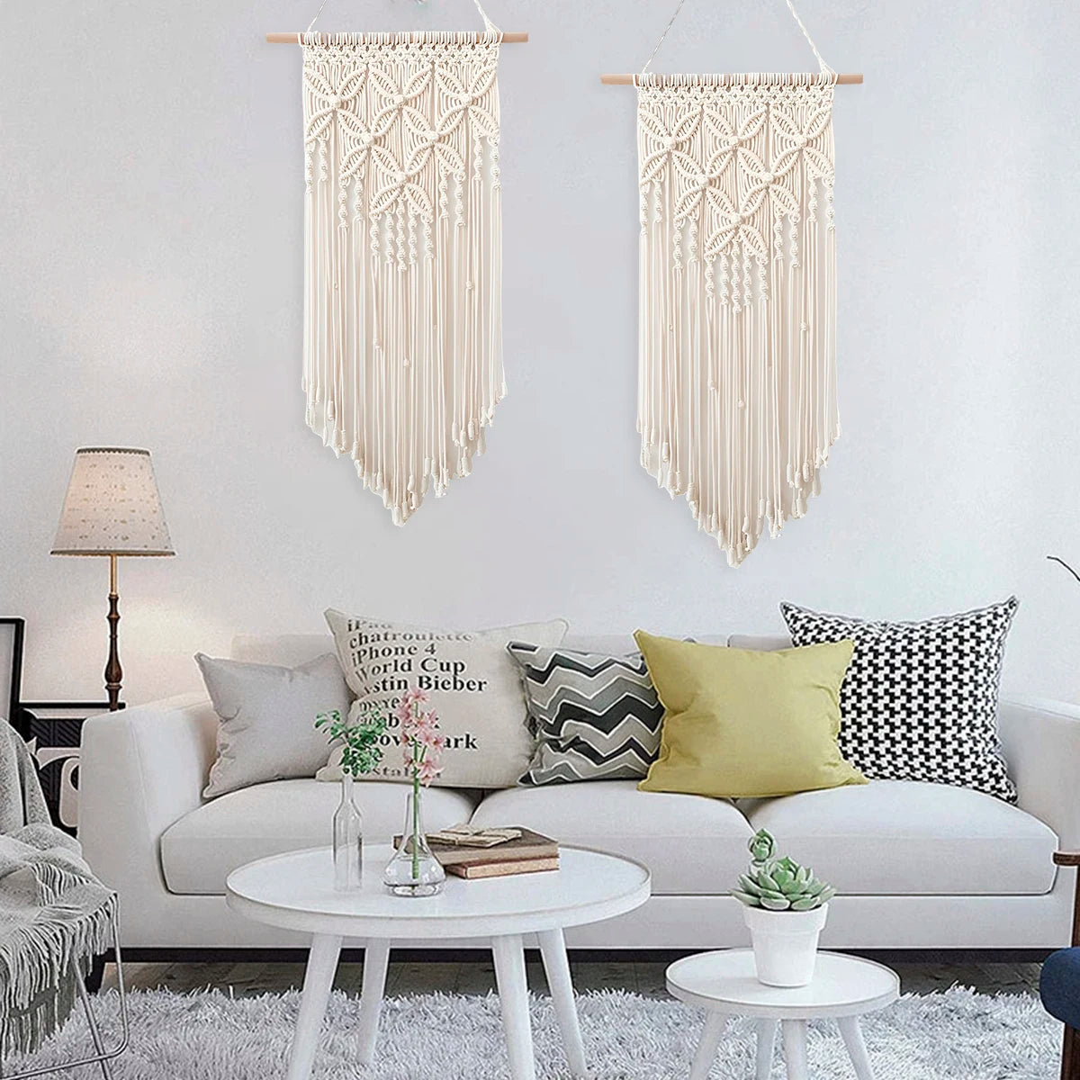 Boho Beige Macrame Wall Hanging