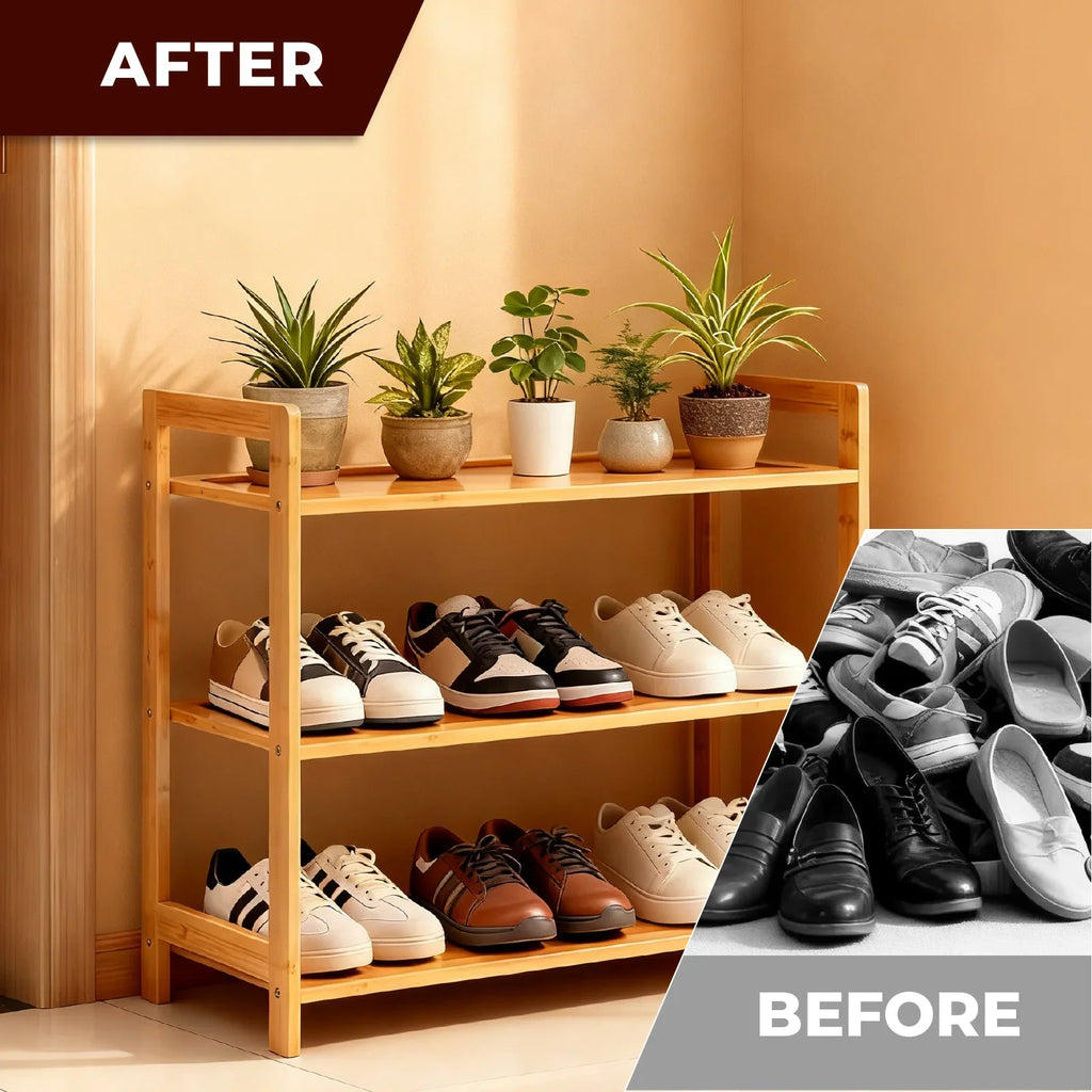 Bamboo Shoe Rack