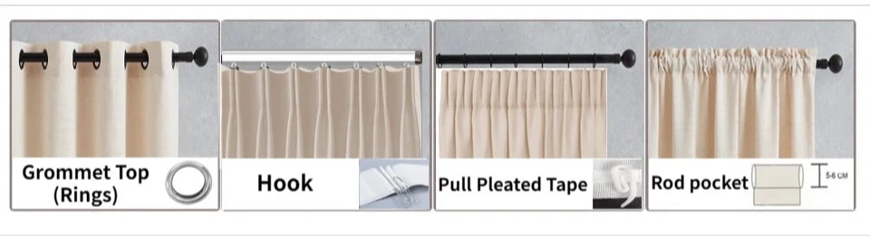 Modern Cotton-Linen Blackout Curtains