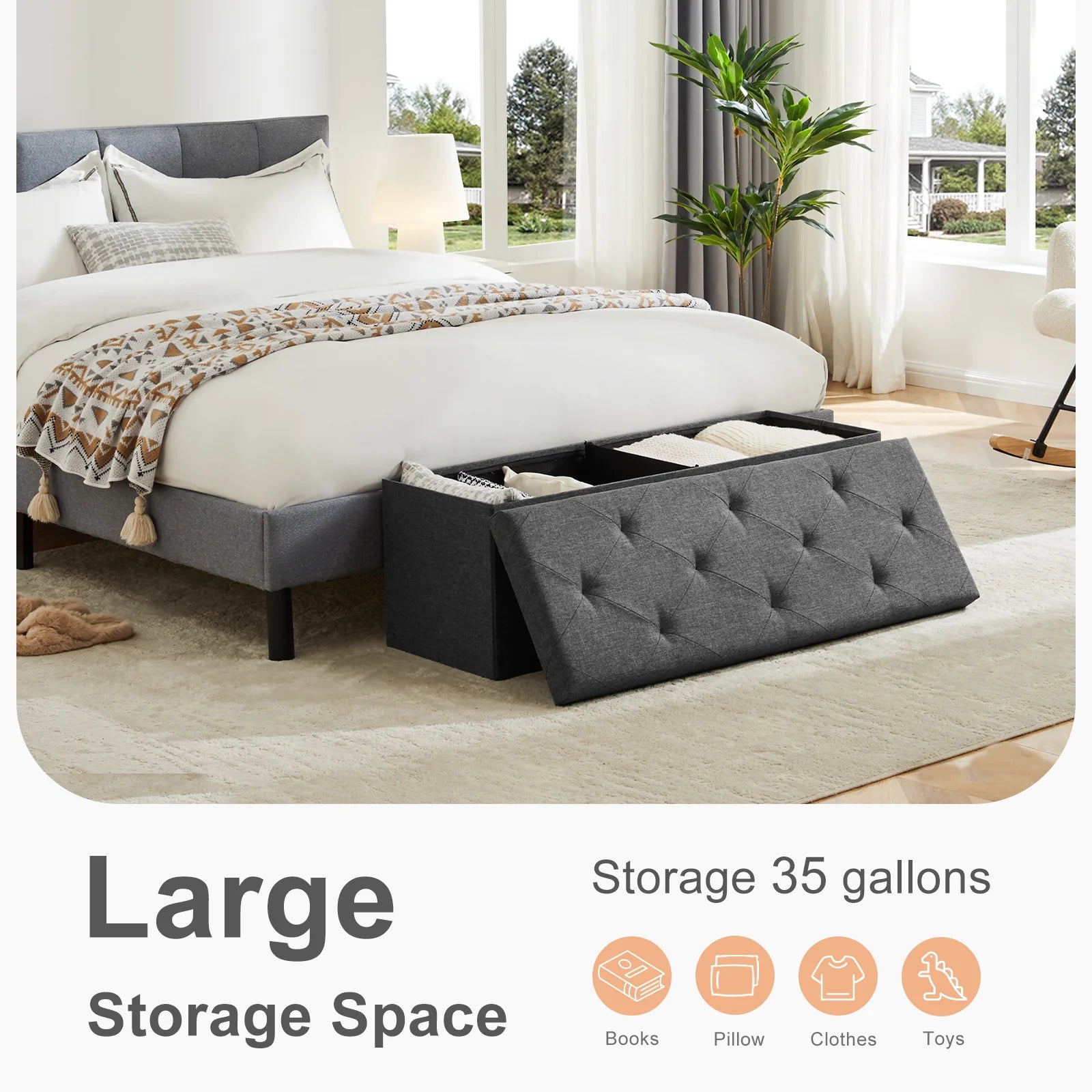 Storage Ottoman Footstool