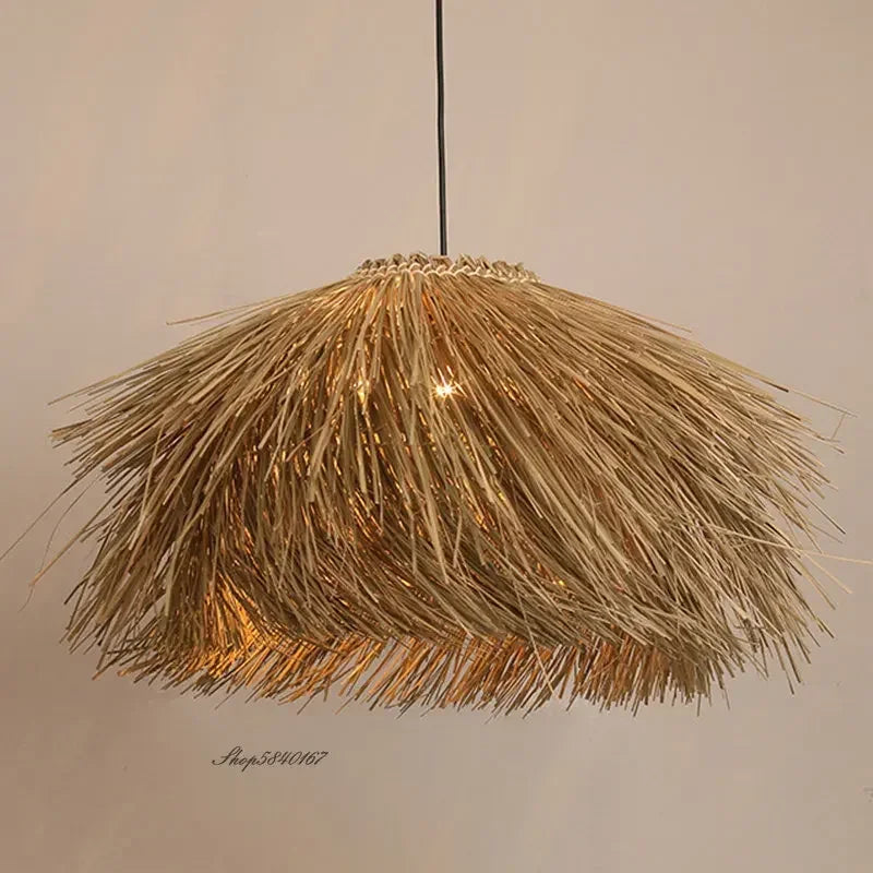 Wabi-Sabi Rattan Pendant Chandelier