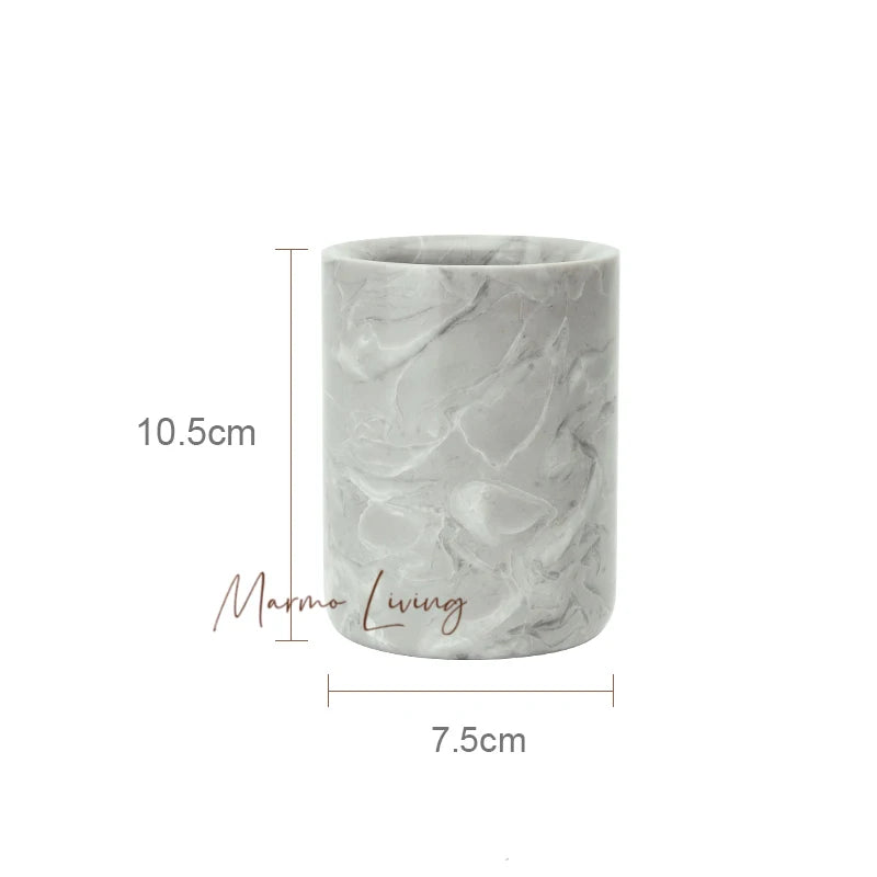 Pitaya Flower Marble Bath Set