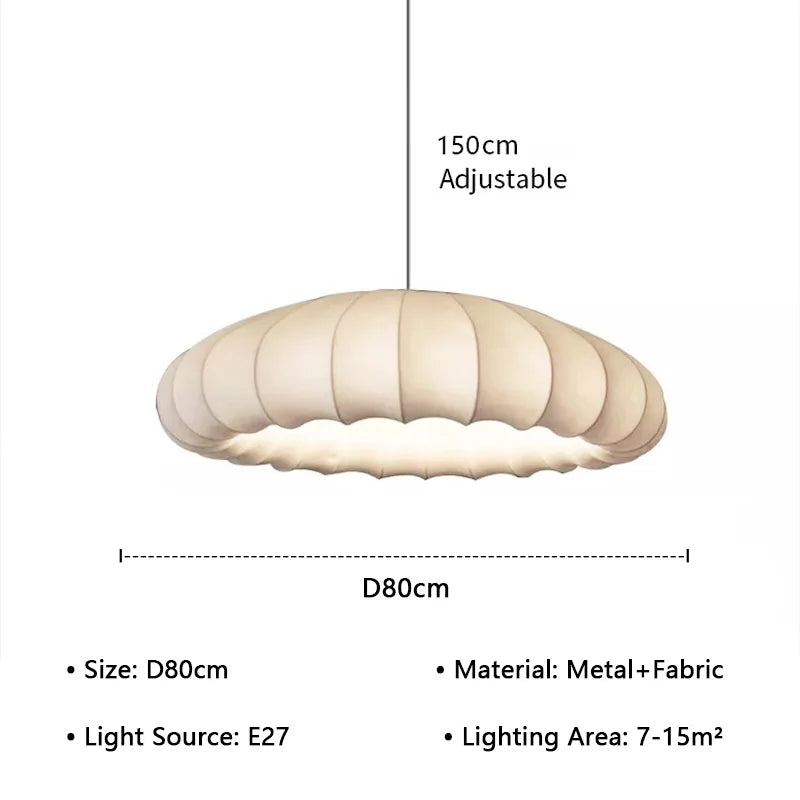 Wabi-Sabi Fabric Pendant Chandelier