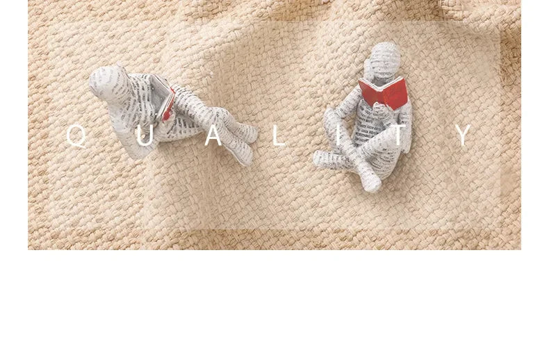 Abstract Reading Figurine