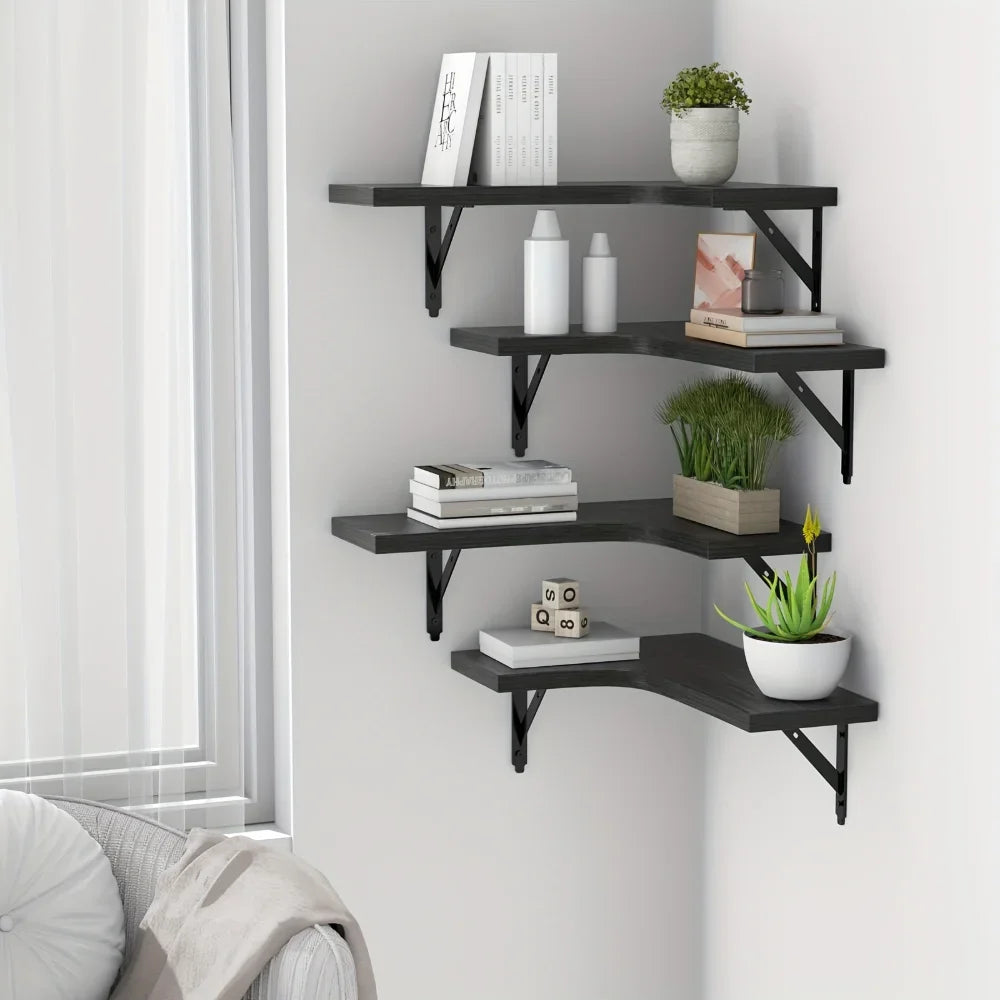 Floating Corner Wall Shelf