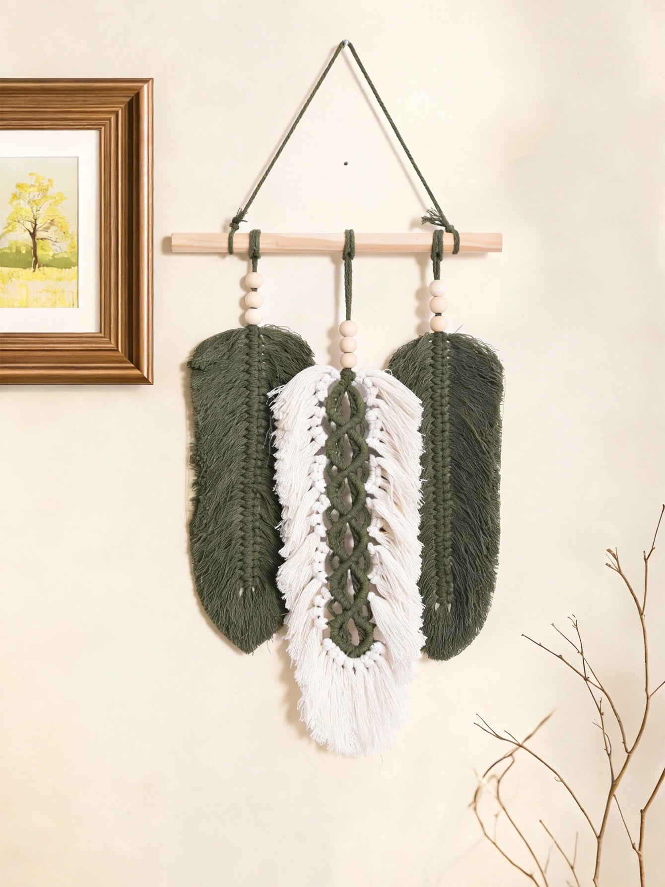 Boho Green Macrame Wall Hanging
