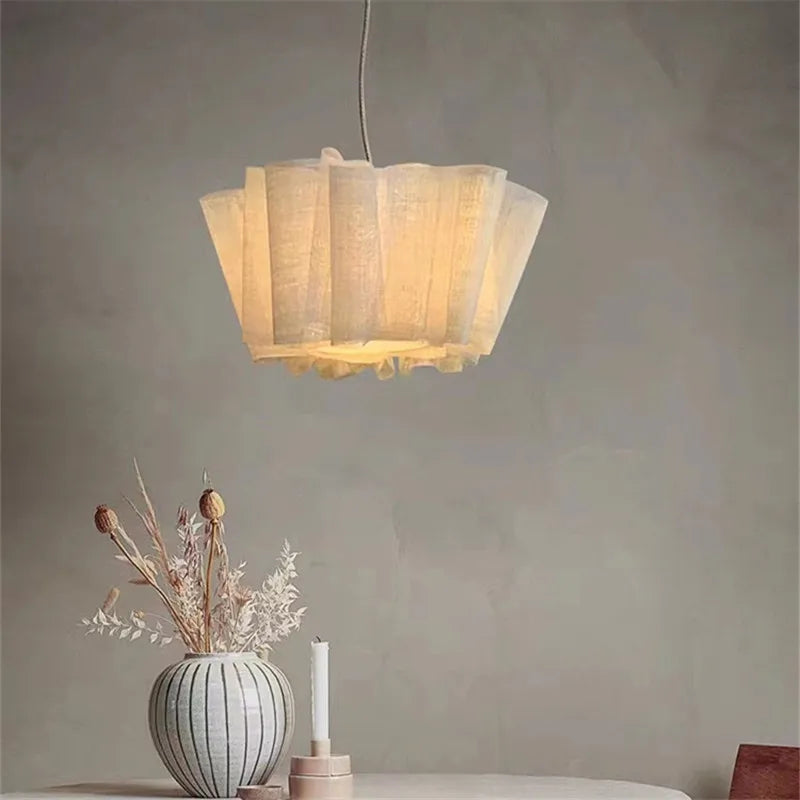 Wabi-Sabi Fabric Pendant Lamp