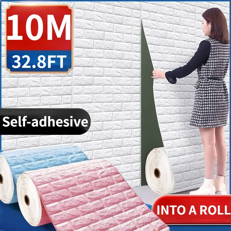 3D Brick Wall Panel Stickers