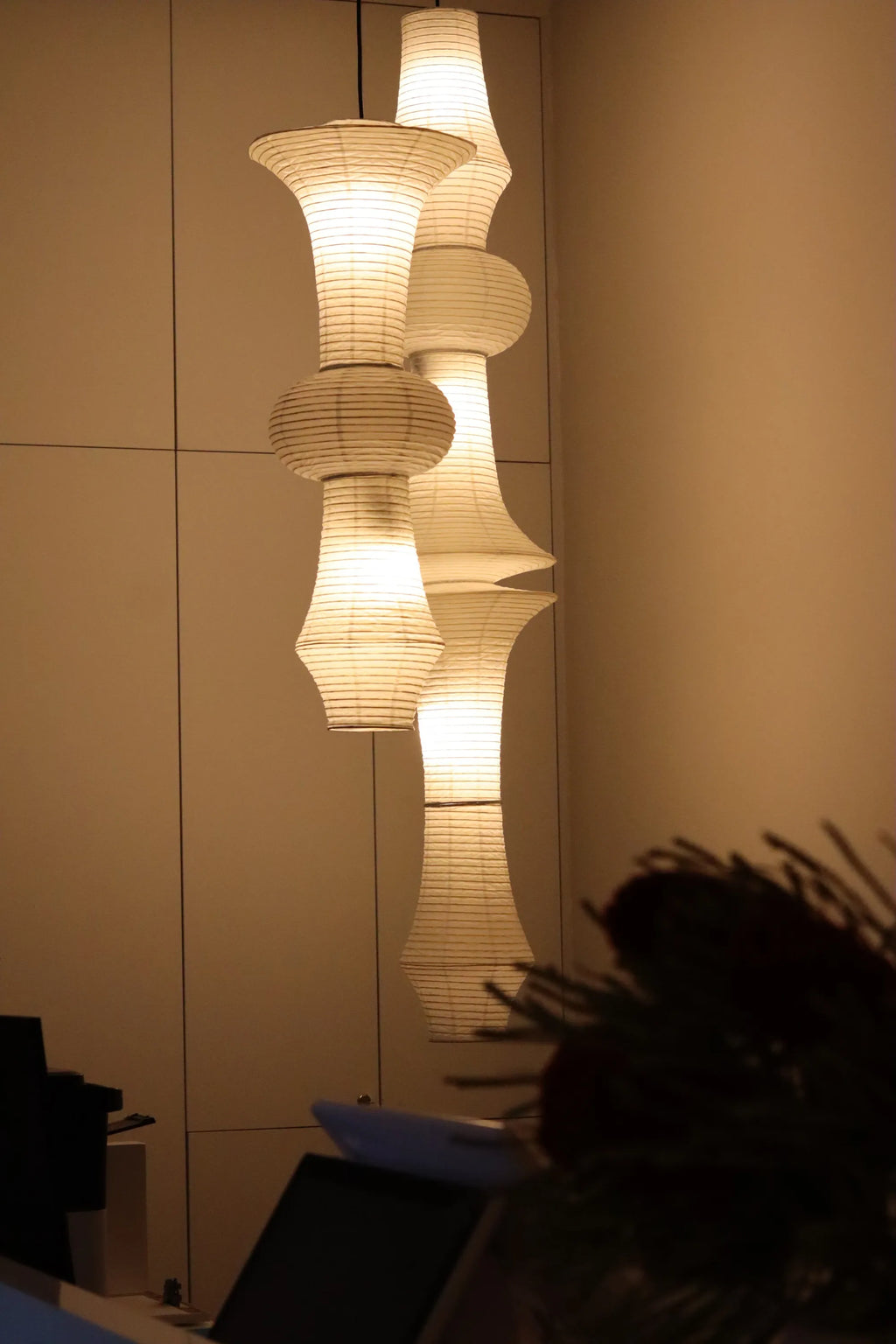 Wabi-Sabi Paper Pendant Chandelier