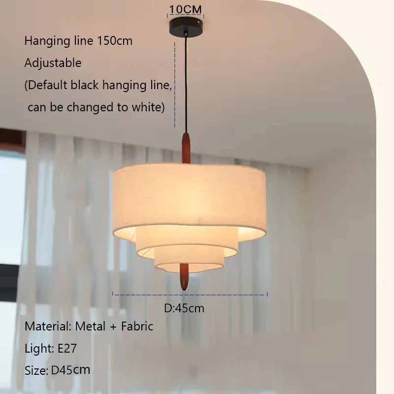 Wabi-Sabi Fabric Pendant Chandelier