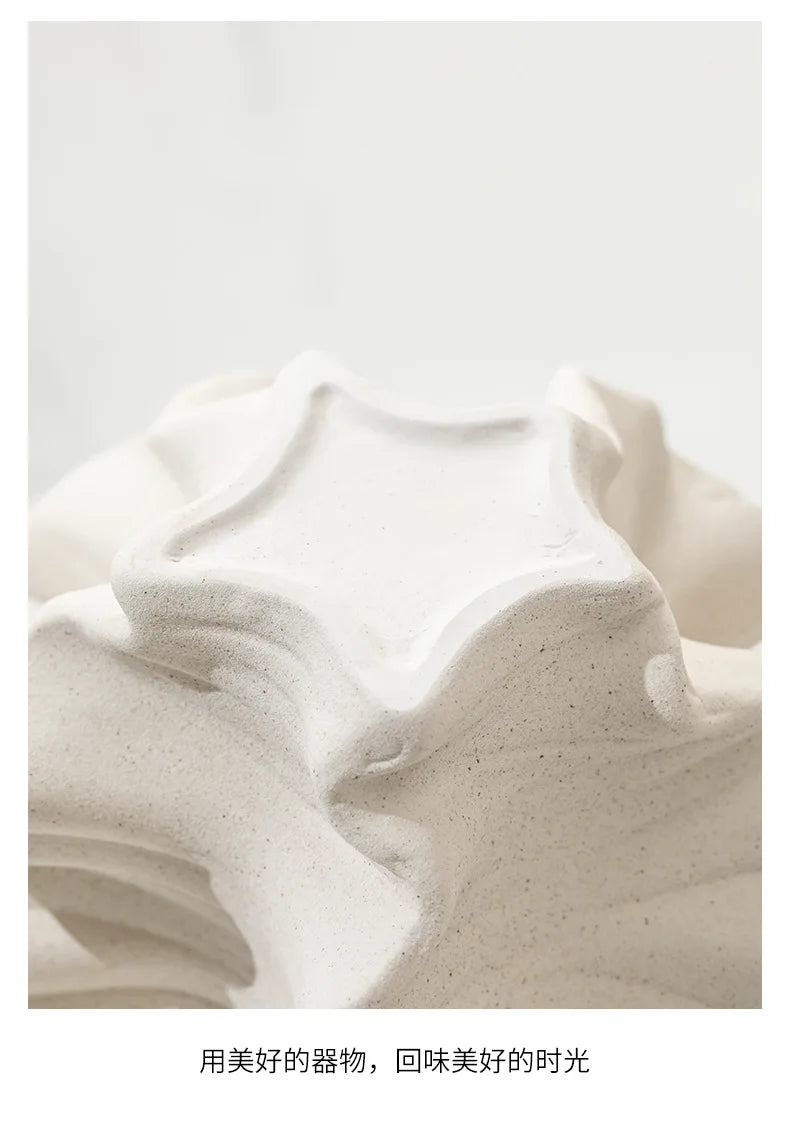 Wavy Petal Ceramic Vase