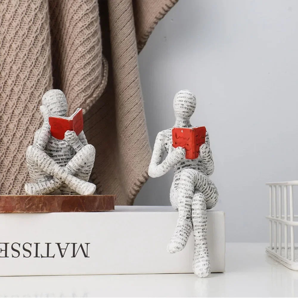 Abstract Reading Figurine
