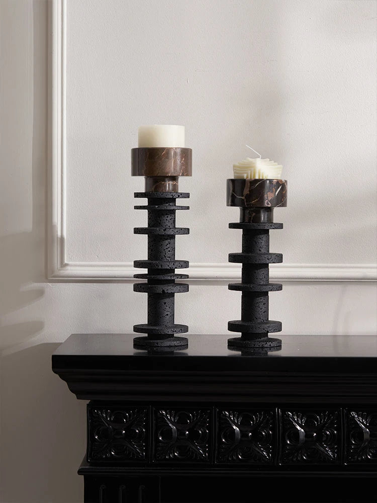 Luxury Travertine Candlestick