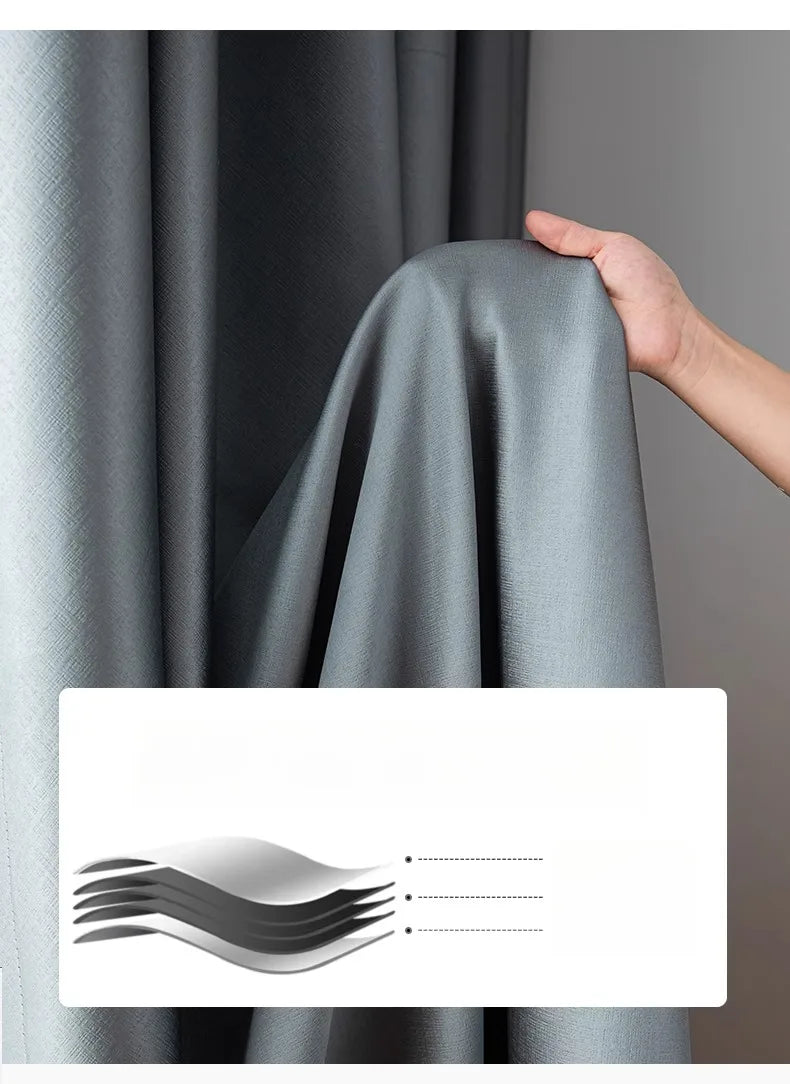 Modern Linen Blackout Curtains
