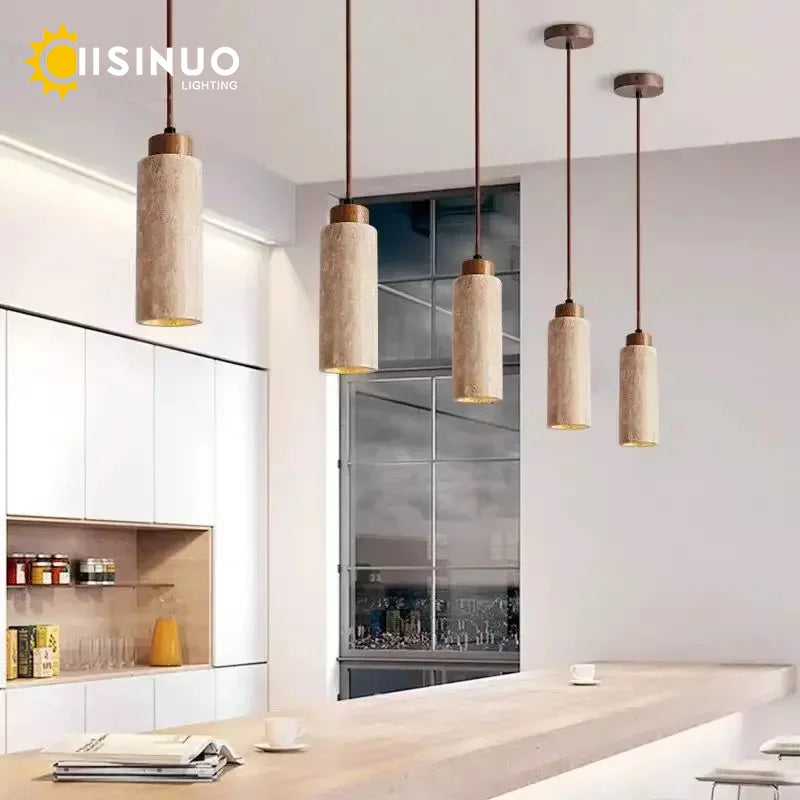 Wabi-Sabi Stone Pendant Lamp