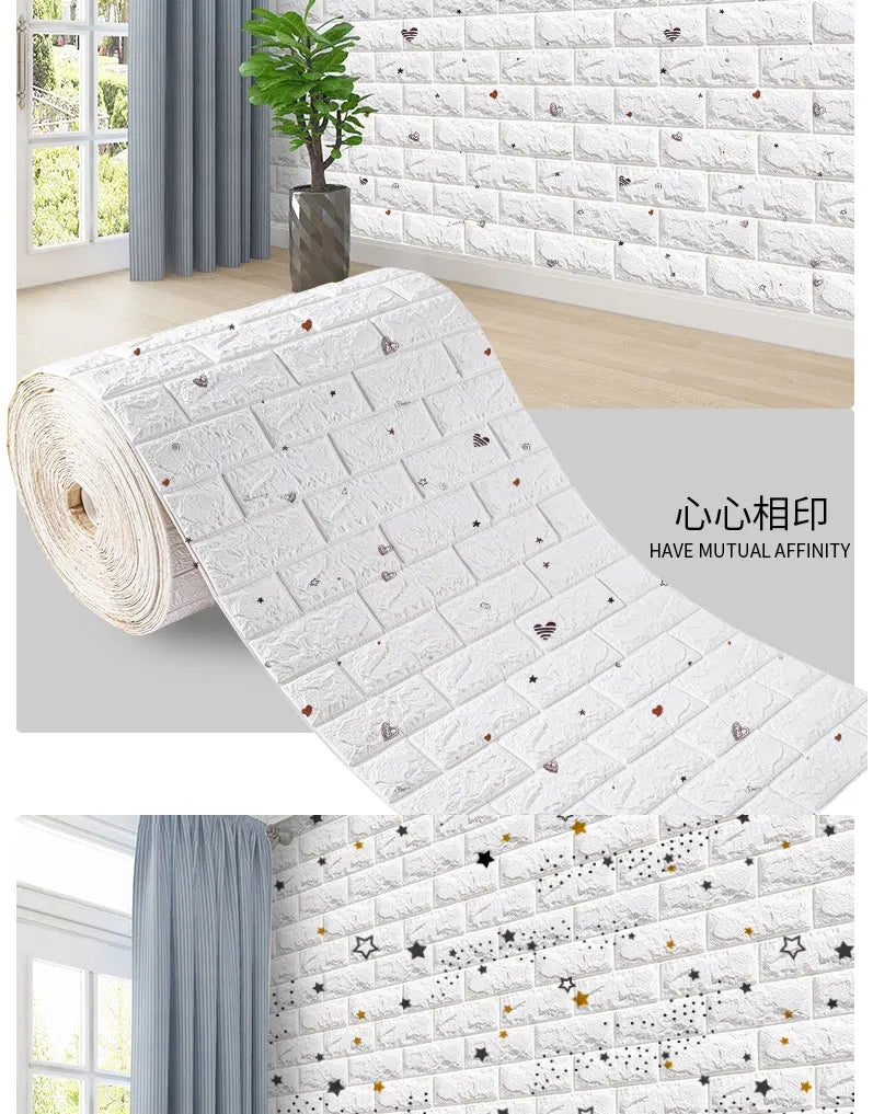 3D Brick Wall Panel Stickers