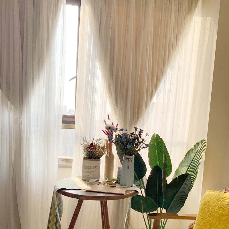 Modern Gauze Blackout Curtains