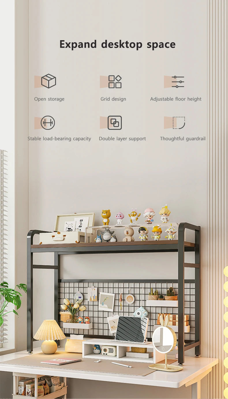 Wood Grid Bookshelf