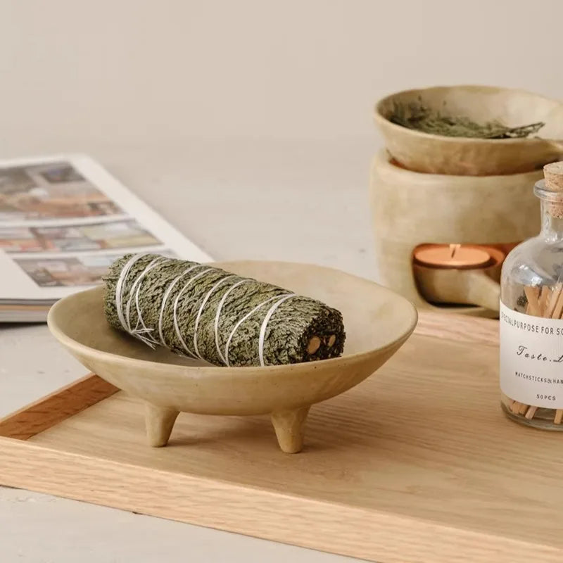 Wabi-Sabi Ceramic Incense Burner