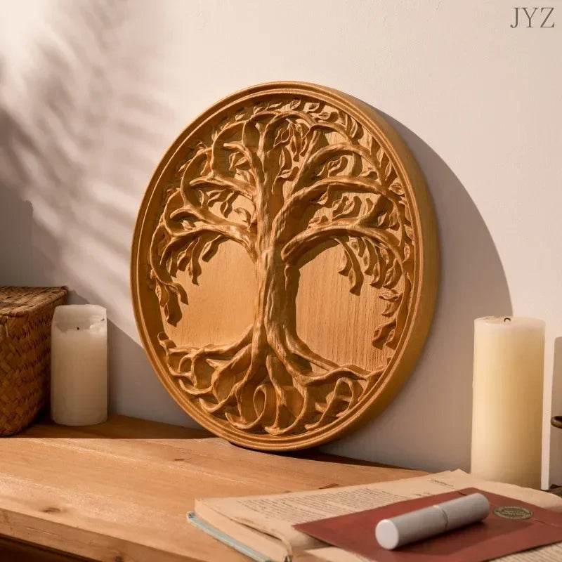 Art Deco Natural Wood Wall Sign