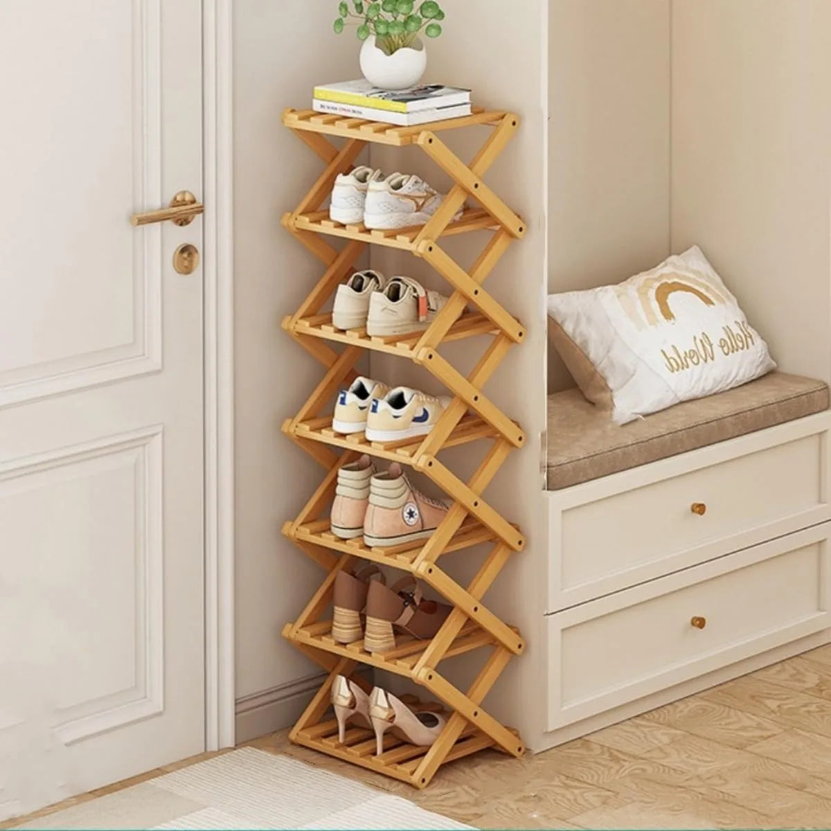 Bamboo Shoe Rack
