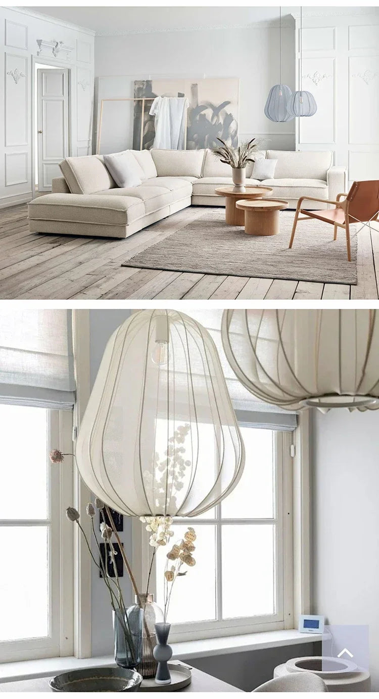 Wabi-Sabi Fabric Pendant Lamp