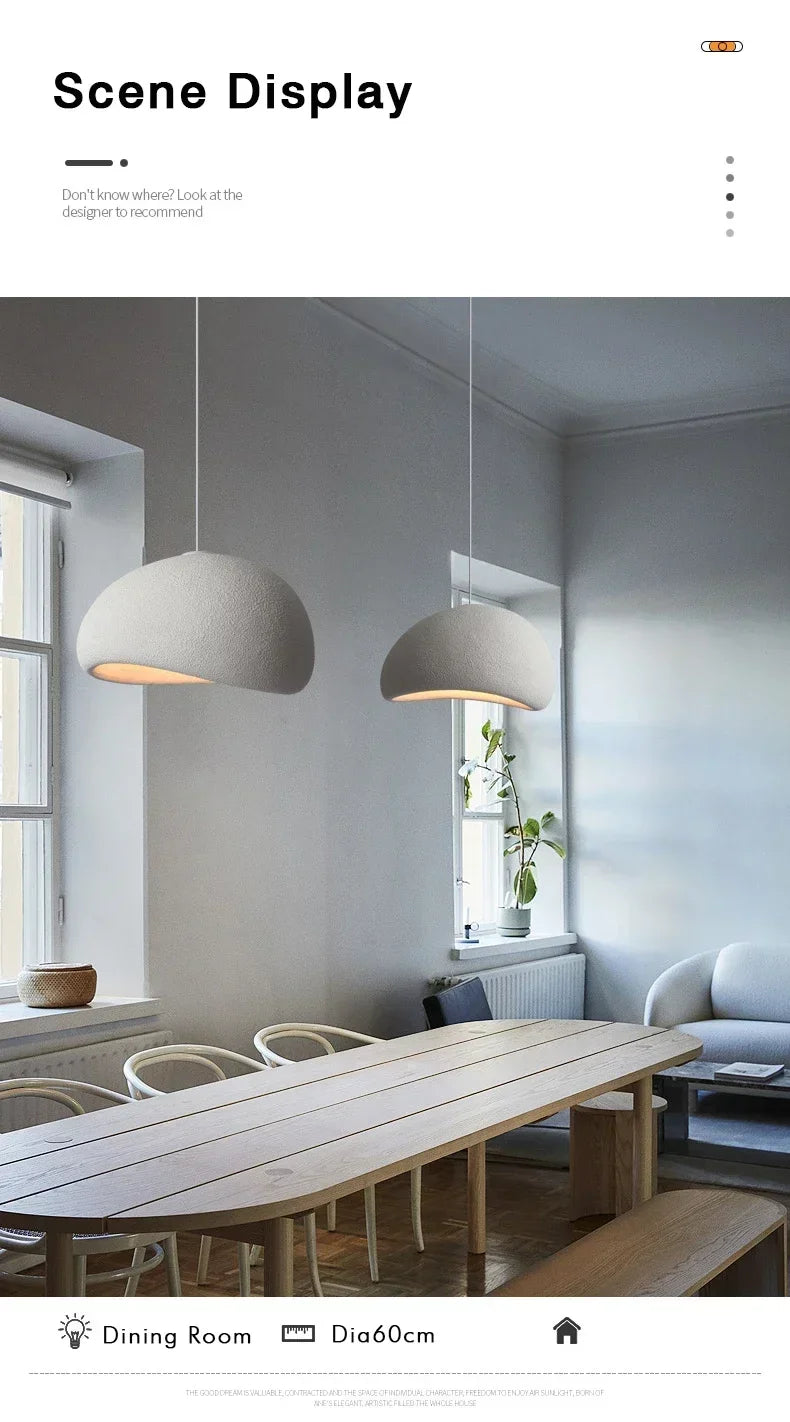 Wabi-Sabi Paper Pendant Chandelier