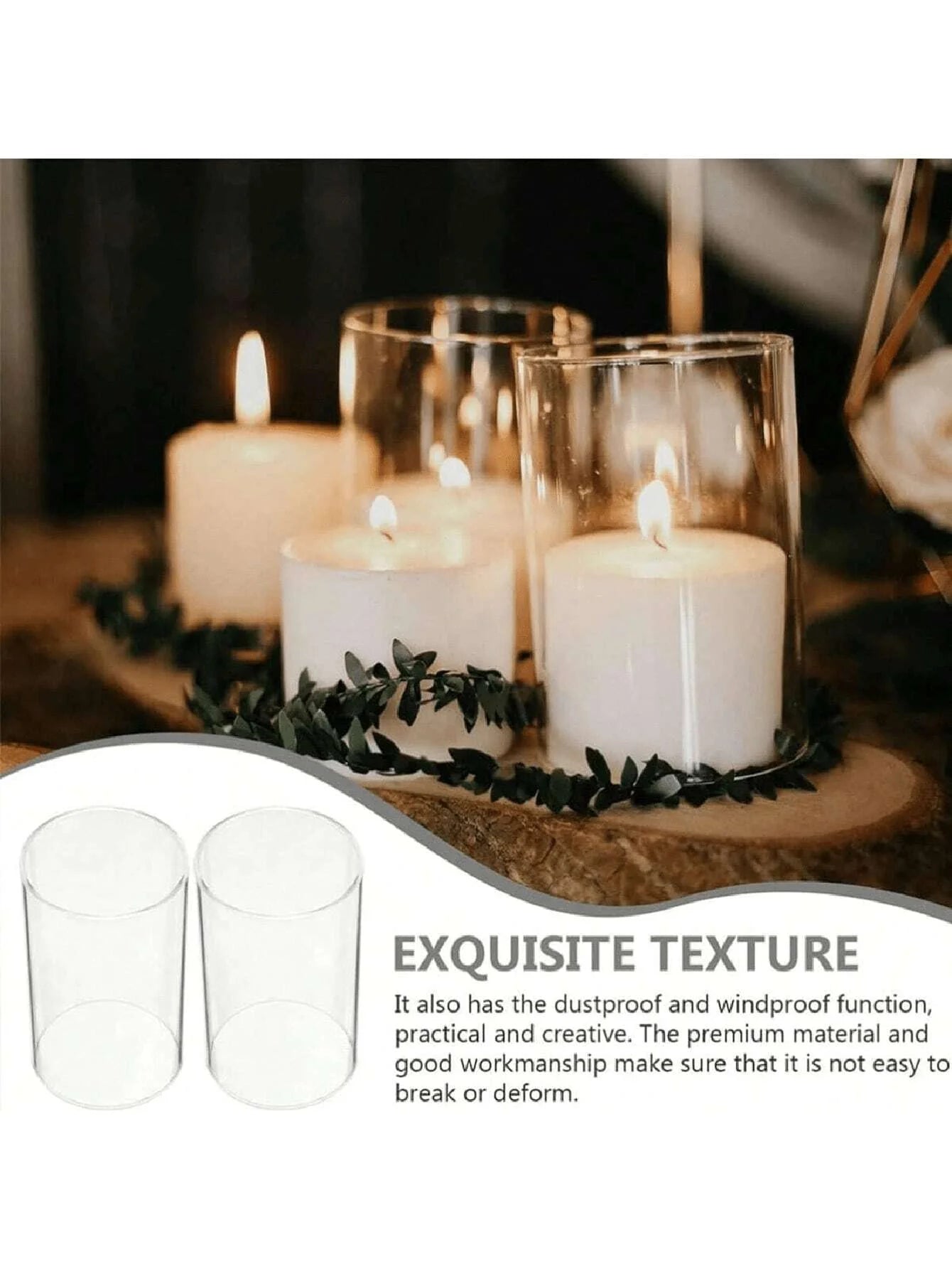 Glass Cylinder Candle Holder