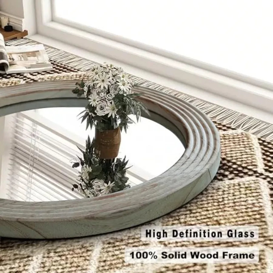 Farmhouse Round Wall Mirror