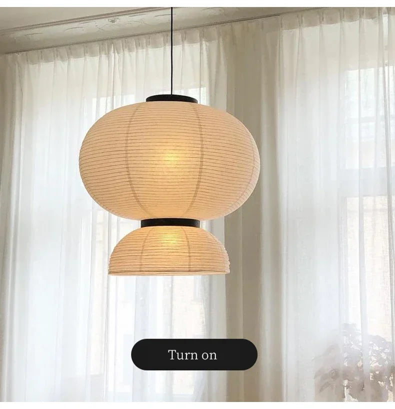 Wabi-Sabi Paper Arc Pendant Lamp