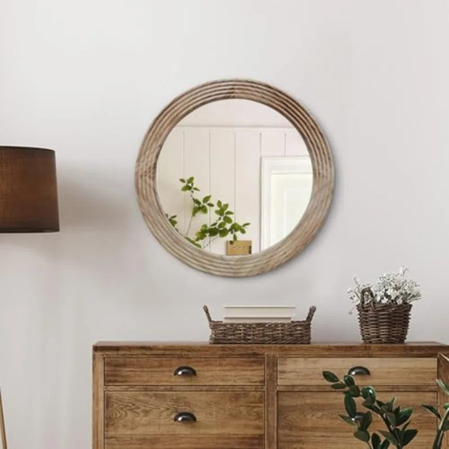 Farmhouse Round Wall Mirror