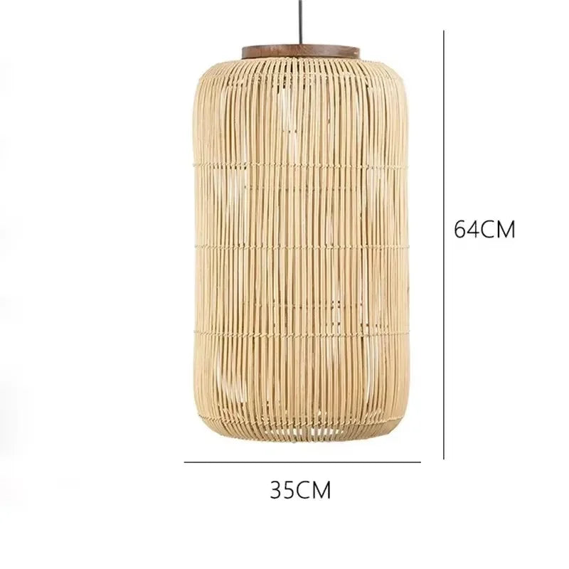 Wabi-Sabi Rattan Pendant Chandelier