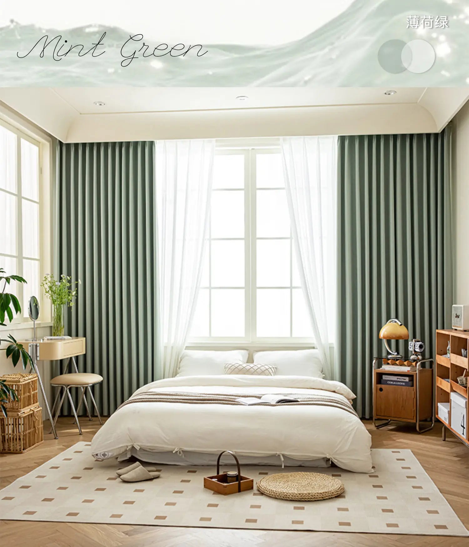 Modern Cotton-Linen Blackout Curtains