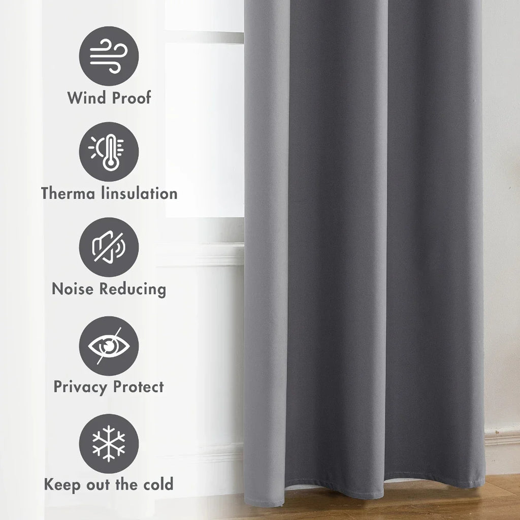 Modern Linen Blackout Curtains