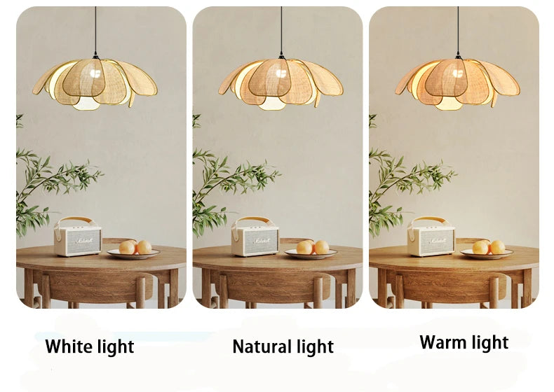 Nordic Rattan Pendant Chandelier