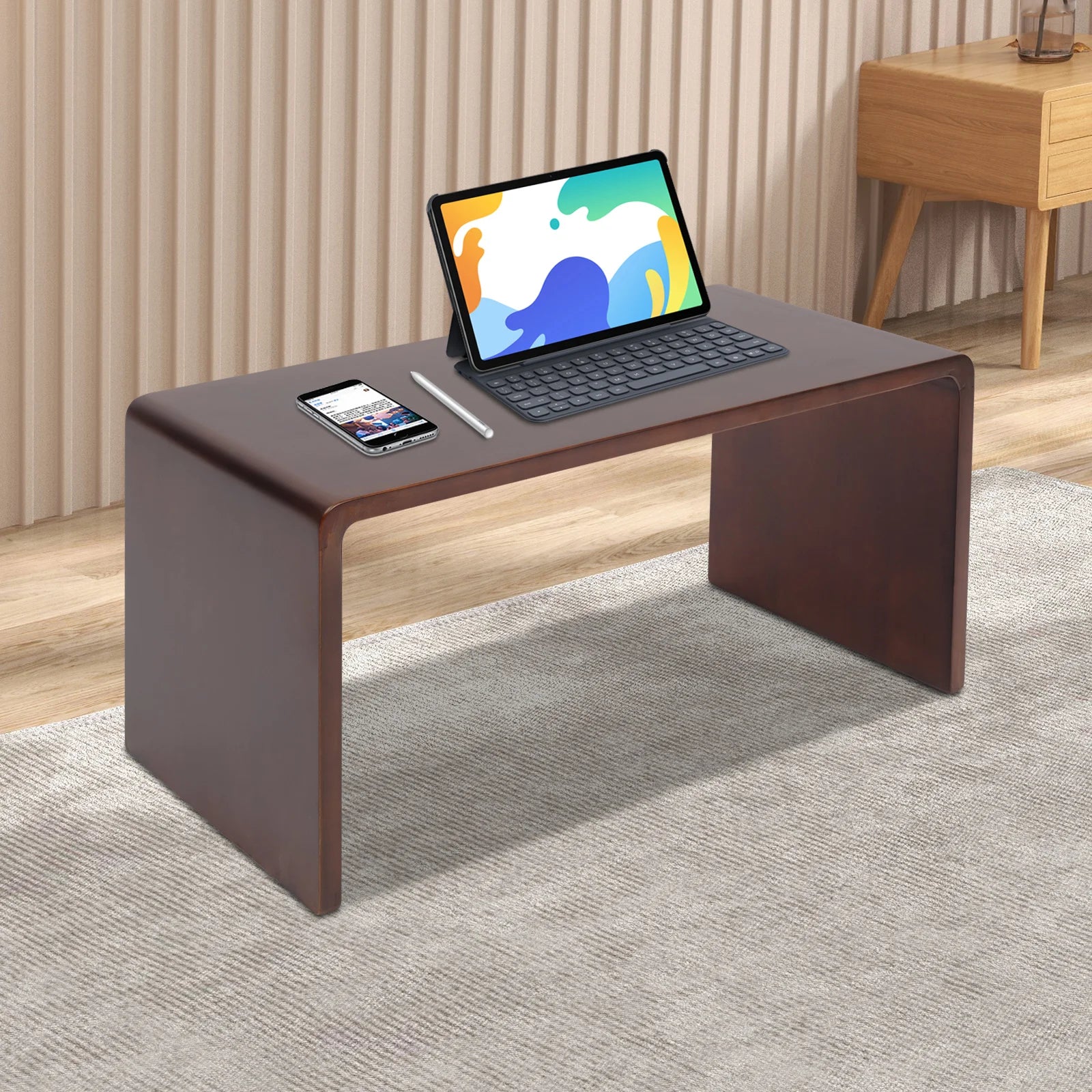 C-Shaped Sofa Side Table