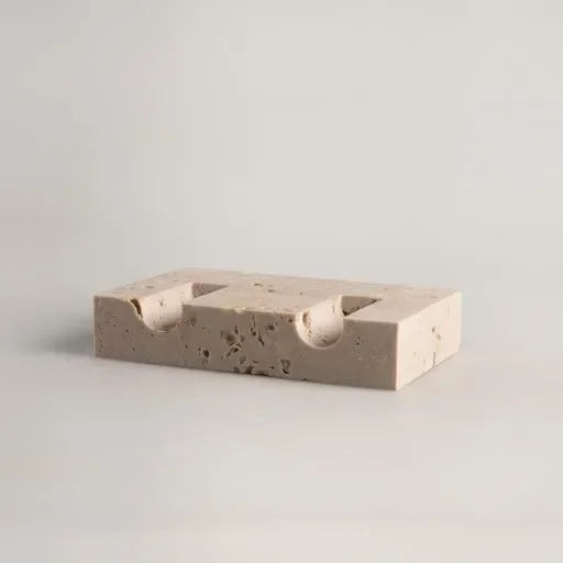 Nordic Travertine Candlestick