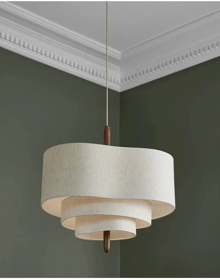 Wabi-Sabi Fabric Arc Pendant Lamp