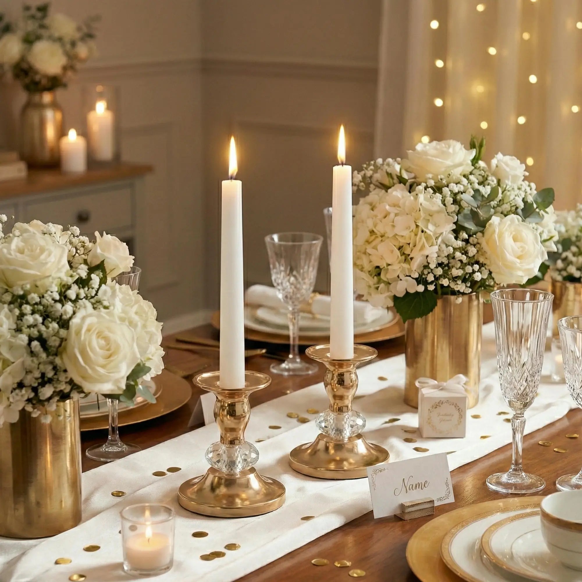 Vintage Crystal Candlestick (2-Piece Set)
