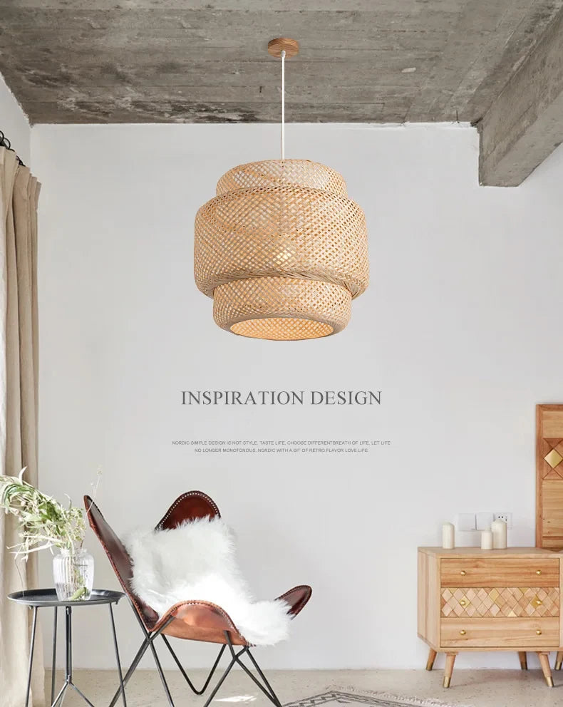 Japanese Bamboo Pendant Lamp