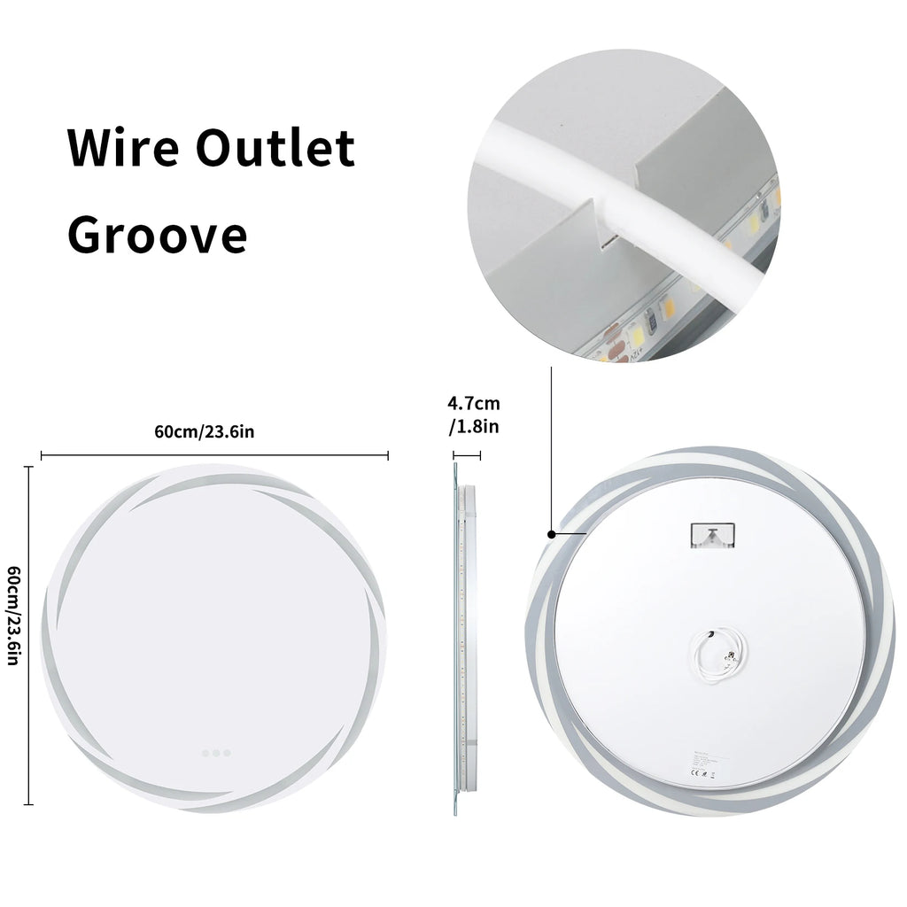 Round Backlit LED Mirror