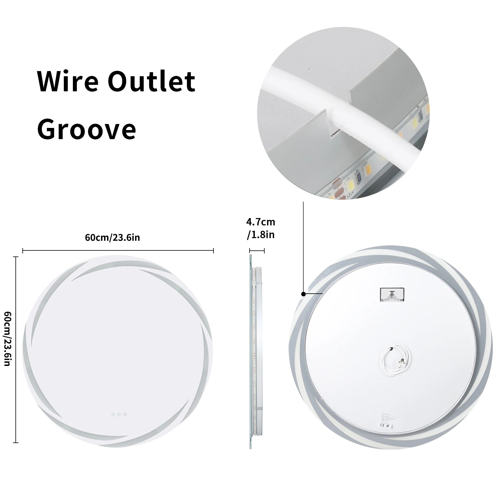 Round Backlit LED Mirror
