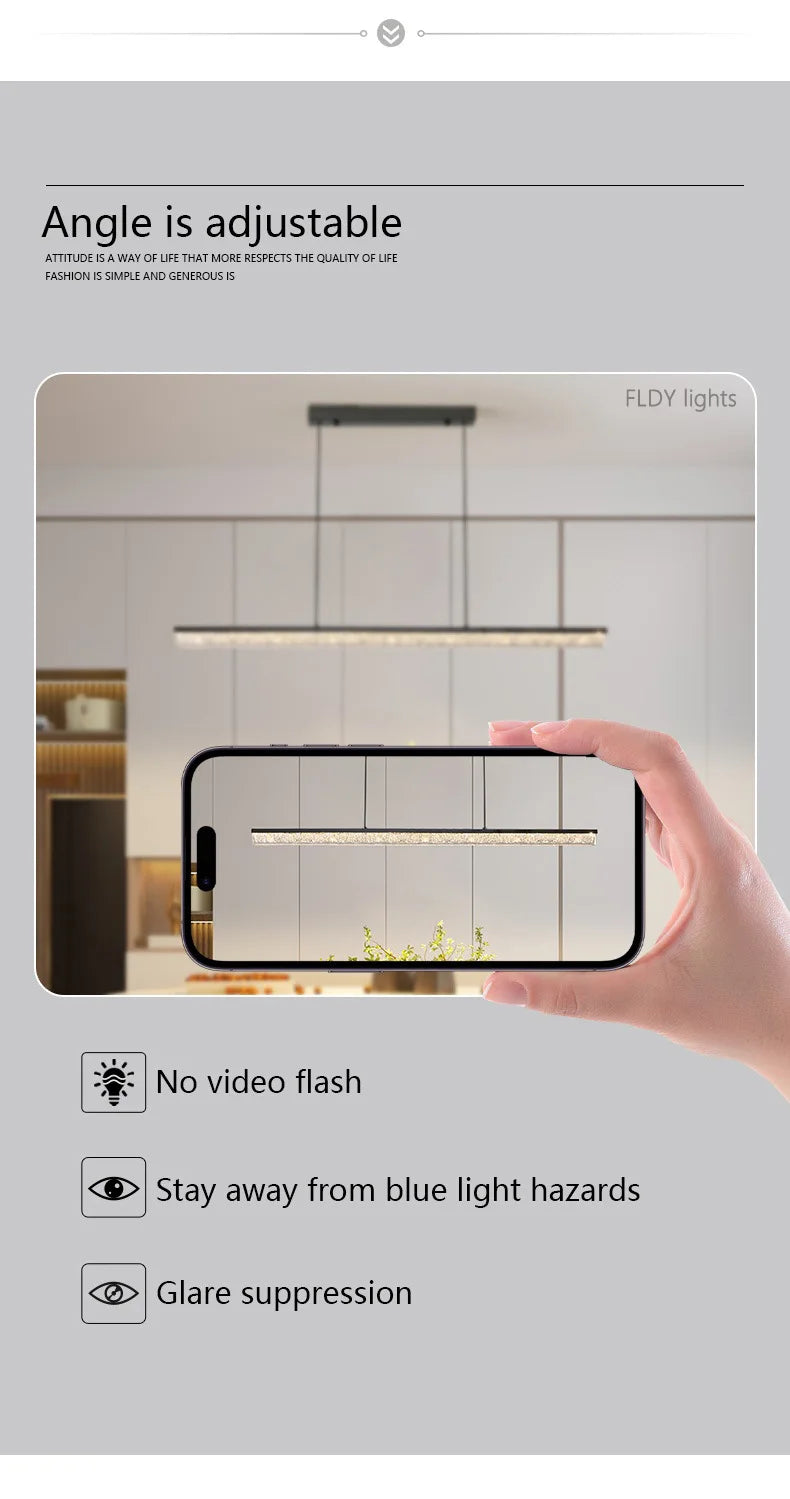 Nordic Glass Linear Pendant Light