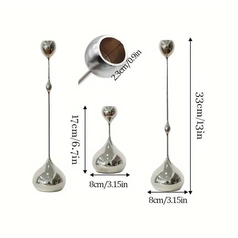Luxury Brass Candlestick (3-Piece Set)