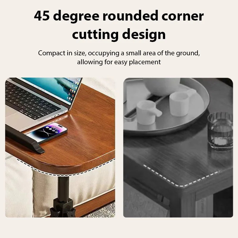 C-Shaped Sofa Side Table
