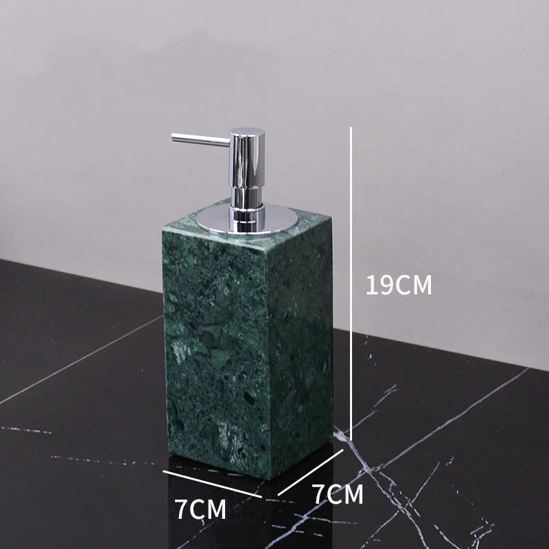 Indian Green Marble Bath Set