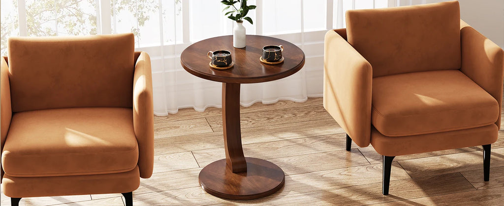 C-Shaped Sofa Side Table