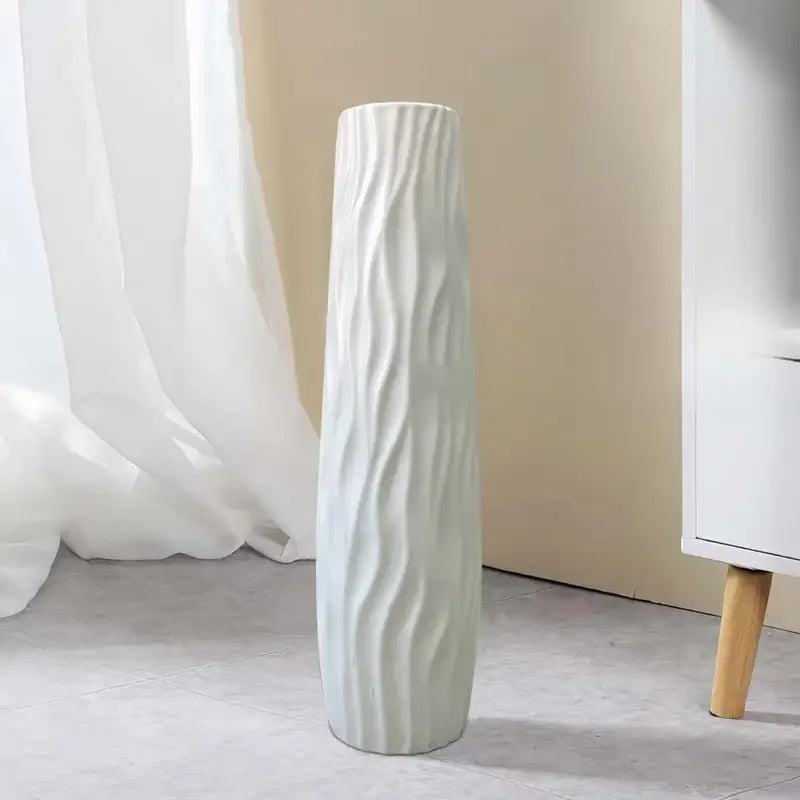 Tall Ceramic-Look Floor Vase