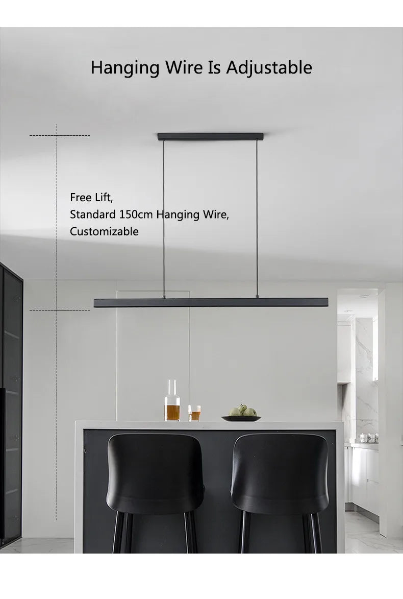 Modern Acrylic Linear Pendant Light